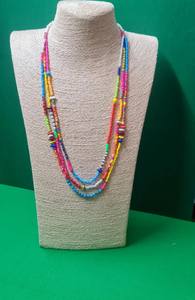 Collar de joyería de moda con cuentas geométricas acrílicas hechas a mano elegante para regalo artístico único de mujer - Product Image 2