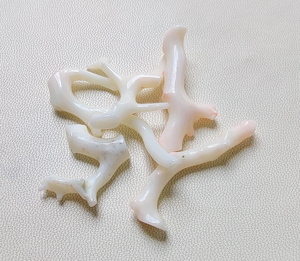 ขายแท่งปะการังสีขาว44Cts แท่งเฉดสีชมพูอัญมณีสีขาวปะการังธรรมชาติ100% แท่งขัดหลวมสำหรับทำเครื่องประดับ - Product Image 3