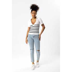 Camiseta de Manga Corta con Cuello Polo sin Costuras - Product Image 1