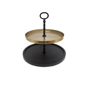 Finitions noires nouvelle conception support de gâteau en bois de forme ronde pour présentoir de fête d'anniversaire de mariage en vrac personnalisé - Product Image 4