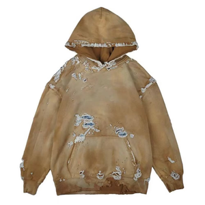 Sweat à capuche angélique en coton éponge français de qualité supérieure pour homme Streetwear à imprimé bouffant pour l'automne Fabriqué par - Product Image 1