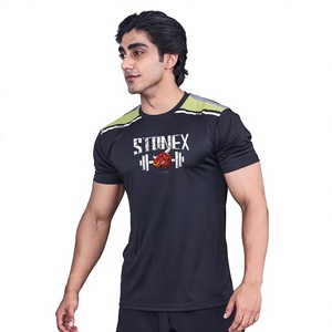 Hot Selling Men Training Printed Gym T Shirt Quick Dry Lightweight Fitness Workout Tee Fitnesswear Wholesale Manufacturer - Product Image 1