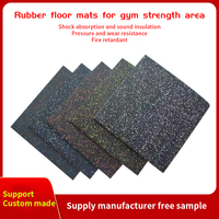 QTMAT anti-dérapant EPDM Granules élastique haltérophilie Gym carreaux de sol en caoutchouc Gym tapis de sol en caoutchouc