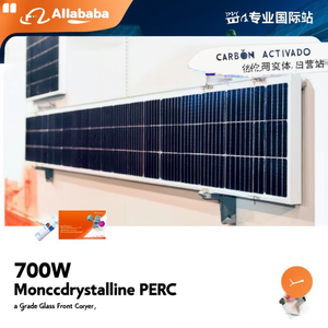 Panneau solaire monocristallin PERC 700W, couverture avant en verre de qualité A pour système solaire - Product Image 2