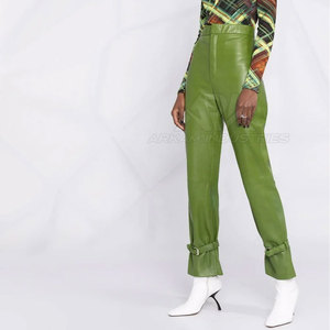 Lightweight Women Leather <b>Pant</b> With Stylish Modern Shape And Soft Feel For Casual Fashion Activities - Product Image 3