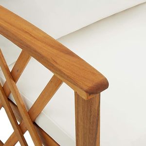 Miranda Modern <b>Rustic</b> Solid Teak Wood Garden <b>Chair</b> Waterproof Cushion Natural Finish for <b>Dining</b> Beach Villa Garden for Outdoor - Product Image 6