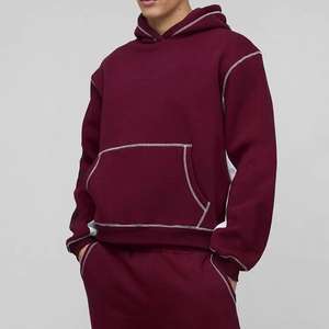 Contrast <b>Stitch</b> Knee Length Regular Fit <b>Tracksuit</b> with Elastic Waist Comfortable Casual Sportswear for Men Women - Product Image 3