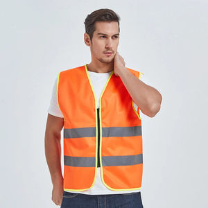 Chaleco DE SEGURIDAD reflectante personalizable de alta visibilidad, duradero, transpirable, impermeable, con logotipo personalizado para uso en exteriores - Product Image 3