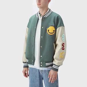 เสื้อแจ็กเก็ตทีมมหาวิทยาลัยเย็บระดับพรีเมียมของผู้ชายเสื้อแจ็กเก็ต100% กระดุมผ้าคอตตอนสำหรับฤดูหนาวดีไซน์ใหม่2025ขายดีแนวสตรีทจำนวนมาก - Product Image 1