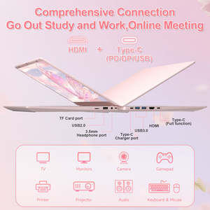 15.6 HD IPS étudiant maison ordinateur portable 12GB RAM 1TB SSD I n t e l Celeron Quad N150 jusqu'à 3.9GHz chargeur USB-C ordinateur portable - Product Image 5