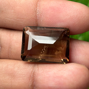 Cuarzo ahumado marrón natural facetado Baguette corte joyería calibrado suelto 22x17x9MM 27,50 quilates directo fabricante de la India - Product Image 4