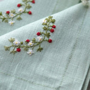 Servilletas de tela bordadas, servilletas de cena, lavables, suaves, reutilizables para mesa de comedor, boda, fiesta, cena familiar, OEM - Product Image 4