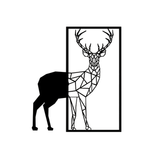 Art mural en métal 3D Cerf Miracle en métal - Product Image 2