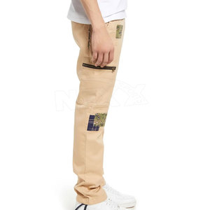 กางเกงคาร์โก้ผู้ชายคุณภาพสูงสั่งตัดพิเศษ เอวกลาง ผ้าฝ้าย 100% เป็นมิตรกับสิ่งแวดล้อม ระบายอากาศได้ดี - Product Image 3