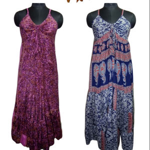 Nouveau dames confortable été soie Saree imprimé fleuri conceptions Vintage genou-longueur tenue décontractée dentelle fermetures à glissière bouton décorations - Product Image 6