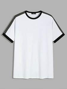 Camiseta de lana con cuello redondo regular de algodón 100% con patrón de verano para hombre, personalizada, ecológica, 220g, antipilling, secado rápido, talla grande, OEM - Product Image 2