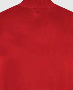 High Quality <b>Silk</b> Satin Varsity Jacket For Men New Arrival Customized <b>Red</b> Button Outdoor Fashion Jacket For Men - Product Image 4