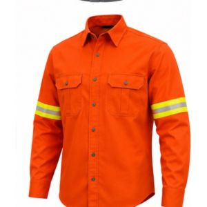 Welding fr <b>Shirt</b> Heavy Duty <b>Flame</b> Resistant Washable Long Sleeve Fr Working Clothing Cotton fr Promotion100% Cotton - Product Image 2