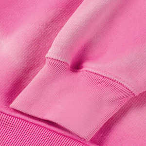 Sweat-shirts à capuche délavés au soleil en gros, personnalisés, pigment rose, anti-boulochage, respirants, pour femme - Product Image 6