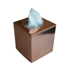 Cubierta de caja de pañuelos de metal de cobre antiguo martillado de acero inoxidable accesorios de baño - Product Image 2