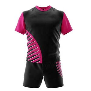 ชุดกีฬาเสื้อเจอร์ซีย์สำหรับใส่เล่นกีฬาเสื้อรักบี้พิมพ์ลายกางเกงขาสั้น - Product Image 2