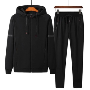 Conjunto de chándal de invierno de algodón para hombre 8XL 9XL Regular Fit Fleece Cintura elástica Ocio Deportes Jogger Trajes - Product Image 5