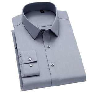 Chemises à manches longues sur mesure Style décontracté robes chemises haute qualité hommes à manches longues pour homme flanelle grande taille été solide - Product Image 1