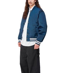 New Arrivals Custom Logo Satin Varsity <b>Jacket</b> For <b>Men</b> Breathable Winter Windproof Satin Varsity <b>Jacket</b> Plus Size - Product Image 4