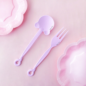 ช้อนพลาสติกขนาดเล็กปรับแต่งได้อุปกรณ์ตกแต่งงานปาร์ตี้วันเกิด - Product Image 3