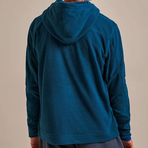 Sweat à capuche en molleton biologique pour homme, sweat-shirt gaufré personnalisé, sweat à capuche en coton pur, style vintage de la rue - Product Image 2