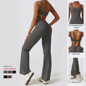 Invierno sensación desnuda levantamiento de glúteos apretado ropa de Yoga de una pieza al aire libre correr gimnasio entrenamiento ropa de Fitness mono de Yoga para mujeres - Product Image 5