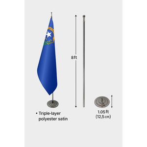 Custom Nevada Indoor <b>Flag</b> 3x5ft Digital Printing Aluminum <b>Pole</b> Silk or Cotton Material Display Ready - Product Image 6