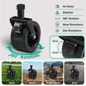 Carro Plegable de Carga Pesada con Ruedas Grandes para Arena, Portátil para <span class=keywords><strong>Camping</strong></span> y Deportes al Aire Libre, Carretilla Móvil Personalizable OEM de Malla - Product Image 6