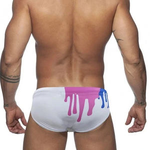 Short de bain extensible quatre directions, léger, durable et flexible, en Spandex/Nylon, antibactérien, respirant, avec logo frontal - Product Image 2