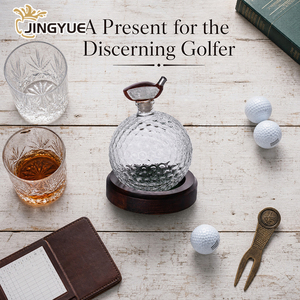 Ensemble de carafes à <span class=keywords><strong>whisky</strong></span> au design unique de golf, en <span class=keywords><strong>cristal</strong></span> de qualité supérieure avec texture sphérique, idéal pour les événements et récompenses des clubs de golf - Product Image 5