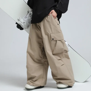 Pantalon de ski et de snowboard unisexe, fin, élastique, chauffant, imperméable, avec isolation en polaire, respirant - Product Image 4