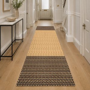 Tapis de salon en chenille antidérapant, imprimé numériquement, motif design rouge bordeaux, lavable en machine, vente en gros RUGS DEPOT LXDP-1005 - Product Image 5