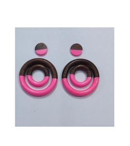 Pendientes de Madera y Resina, Nuevo Modelo, Compromiso, Lujo Moderno, 100% Hechos a Mano, Pendientes de Madera y Resina Epoxi, Fabricante Artesanal - Product Image 1