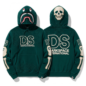 Áo hoodie thể thao chất liệu cotton 100%, in thêu Chenille, thoáng khí, có thể tùy chỉnh logo, họa tiết trơn, unisex, kiểu dáng năng động, có túi <span class=keywords><strong>kangaroo</strong></span>. - Product Image 6