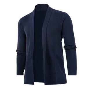 Nuevo suéter Retro para hombre, cárdigan para hombre, costura de Color en contraste, manga larga, suéter ajustado, chaqueta, prendas de vestir exteriores, suéter ajustado, abrigo - Product Image 6