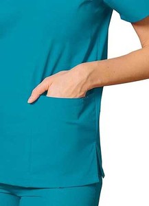 Uniformes confortables d'infirmière en Spandex en coton Conception unique Respirant Tissé Hôpital d'été Scrubs Vêtements médicaux doux - Product Image 3