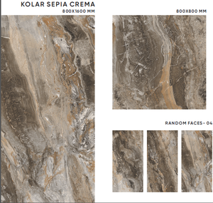 Modèle à feuilles persistantes 800x1600mm carreaux de porcelaine très brillants excellents carreaux de plafond spéciaux de conception Choco pour les grandes villas de luxe - Product Image 4