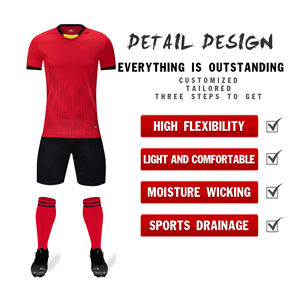 Vente flash PUFFIN SPORTS Ensemble de maillot de football rétro unisexe personnalisé avec nom respirant léger à séchage rapide Impression de logo personnalisé - Product Image 6