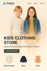 Tienda de ropa para niños Diseño de sitios web Comercio electrónico asequible Servicios de desarrollo de sitios web Soluciones profesionales de tienda en línea - Product Image 2