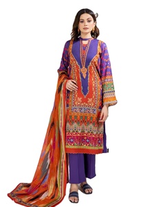 Vestido de fiesta para mujer 2022 Salwar Kameez traje diseñador indio paquistaní verano cuello bordado impreso césped Kurti colección alta - Product Image 1