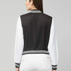 Veste universitaire légère pour femmes bombardier letterman brodé personnalisé vêtements d'extérieur décontractés en laine mélangée à la mode universitaire - Product Image 3