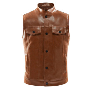 Mono Riders Men's Vintage Biker Waistcoat Spandex/Nylon Casual Streetwear Winter Vest O-Neck Zipper Pockets Waterproof Plus Size - Product Image 1