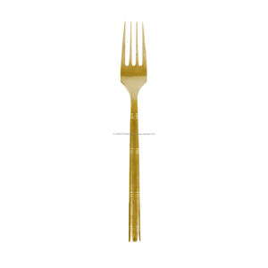 มาใหม่ล่าสุดไม้ไผ่รูปร่าง Handle 18/10 สแตนเลสโมเดิร์นและทนทานGolden 4 ชิ้นFlatwareชุดChicรับประทานอาหารอัพเกรด - Product Image 4