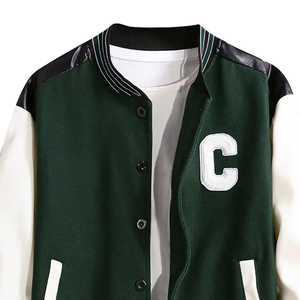 Veste d'université fabriquée en usine de haute qualité pour hommes veste d'hiver de marque privée à manches en cuir Letterman de style formel de haute qualité - Product Image 5