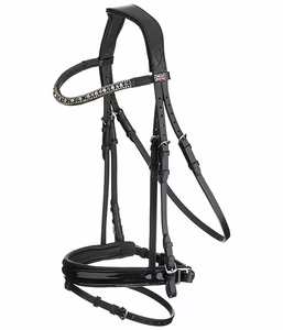 บังเหียนหนังม้าบุด้วยหนังวัวนิ่มสำหรับขี่ม้าบังเหียนม้าทำจากพีวีซีสีสันสดใสโลโก้ออกแบบได้ตามต้องการ - Product Image 1